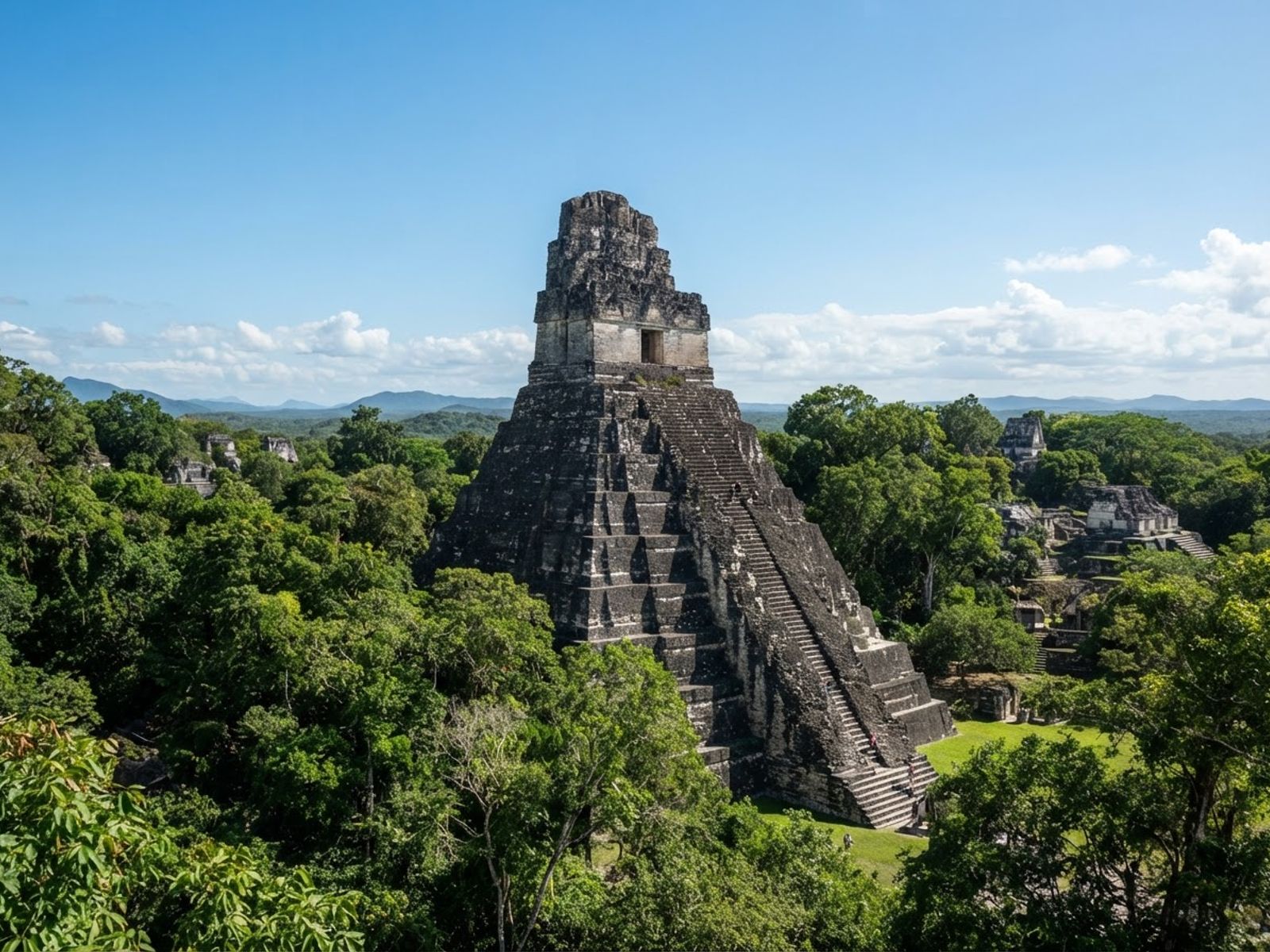 Temple maya de Tikal au cœur de la jungle